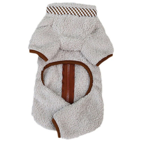 Vintertäcke för hundar med D-ringar, isolerad, beige L
