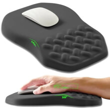 Ergonomisk skrånende musemåtte 30x20cm med memoryskum og gel