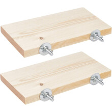 Ensemble de plateformes rectangulaires en bois pour animaux de compagnie (2 pièces)