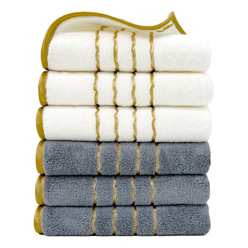 6-Piece Velvet Spun Bath Towel Set 1
