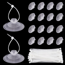 60 ventosas de PVC y 100 bridas de nailon para cables