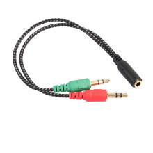 Adattatore splitter a Y da 3,5 mm per cuffie e microfono