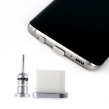 OUNONA 3,5 mm og USB-C-portpluggsett grå