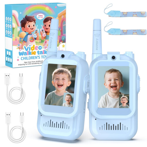 Walkie-talkies infantis com câmera HD (pacote com 2)