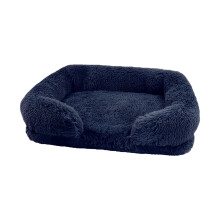 Yoloke Beruhigendes Kuschelbett für Hunde und Katzen – Marineblau, 40 x 30 x 12 cm