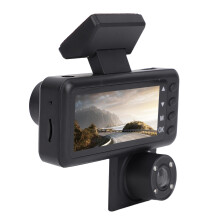 3-Kanal-Dashcam 1080P 64GB 2,7 Zoll Schwarz 170