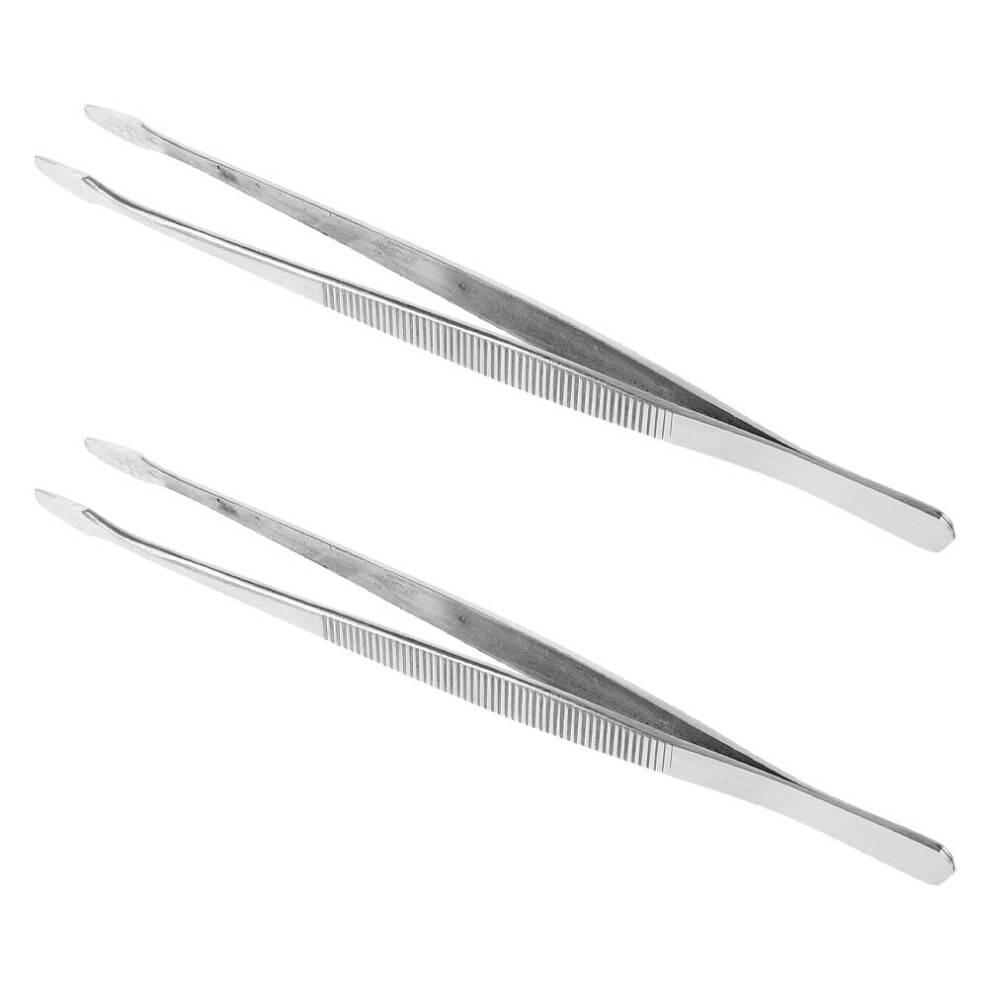 2Pcs Stainless Steel Precision Stamp Tweezers 9450273264813