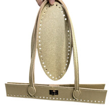 DIY Fashion Woven Handbag Kit PU Materials Multiple Color-Gold