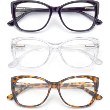 Set van 3 damesleesbrillen met montuur in Oprah-stijl.