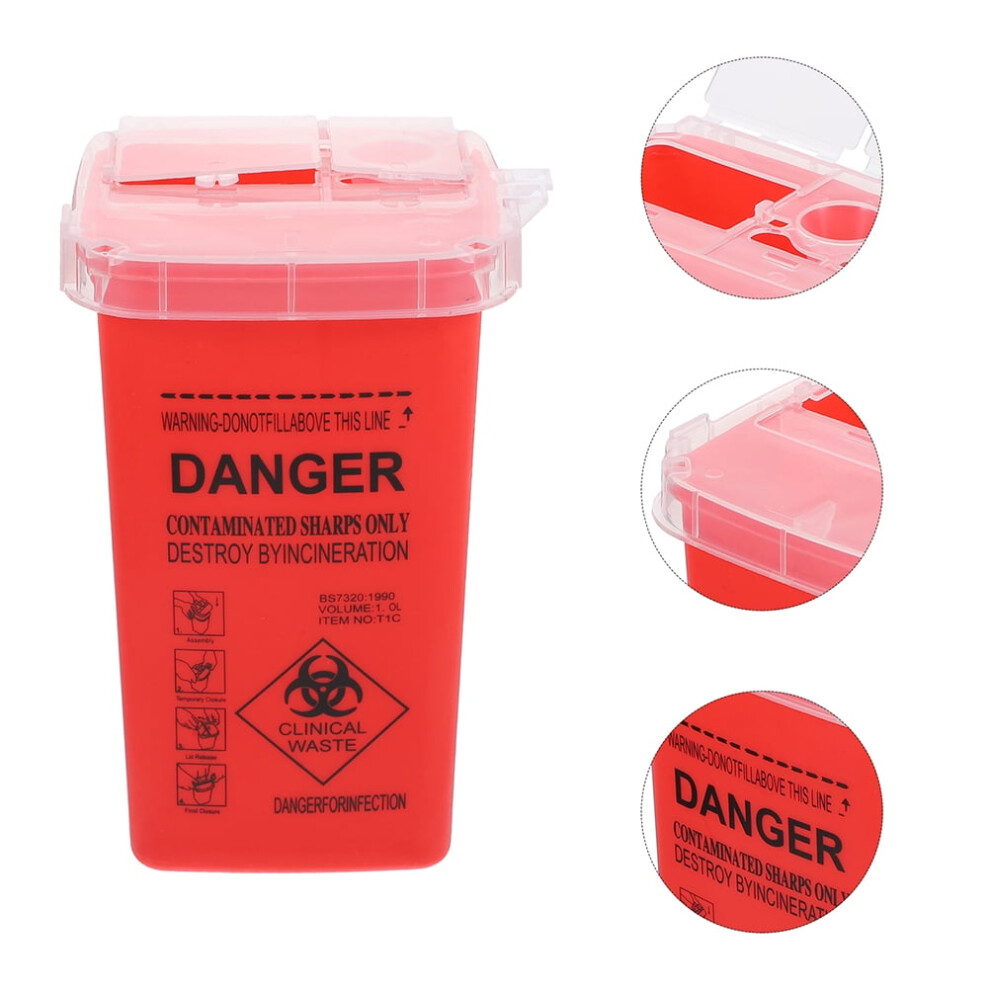 Sharps Disposal Container with Flip Lid, 3 pcs