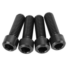 4 Stück M6x18mm Titanlegierung Bremssattel-Schrauben schwarz