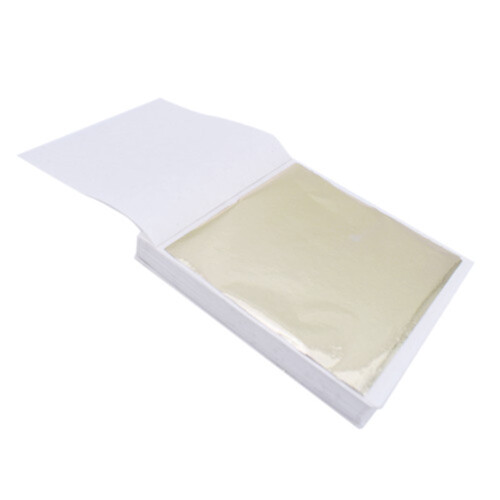 Kultajäljitelmäfolioarkit 9x9cm 100kpl