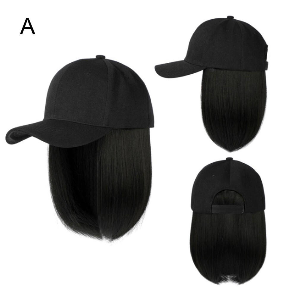 Baseball Cap with Synthetic Hair Wig