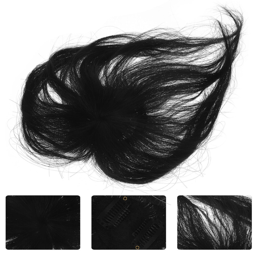 Unisex Human Hair Topper For Women Â 15X13cm Clip-In Volume Piece