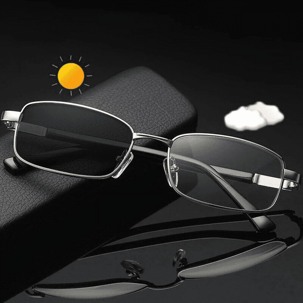 Blue/Light Mainyu Photochromic Reading Glasses +1.00 To +4.00
