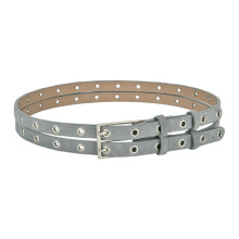 Refined Textured Jeans Waist Strap Belt Alloyed-Light Blue