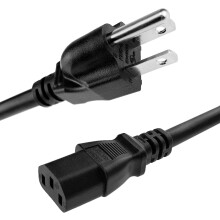 Cabo de alimentação CA de 14 AWG, 1,8 m (6 pés), com certificação UL, para Jackery e dispositivos portáteis.