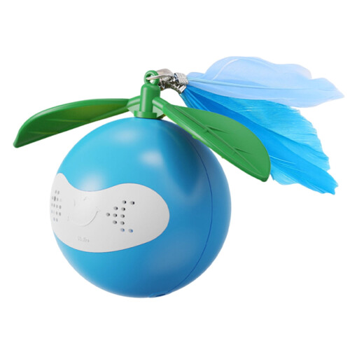 Interactive Cat Toy Ball with Elastic Tail Bells Feathers