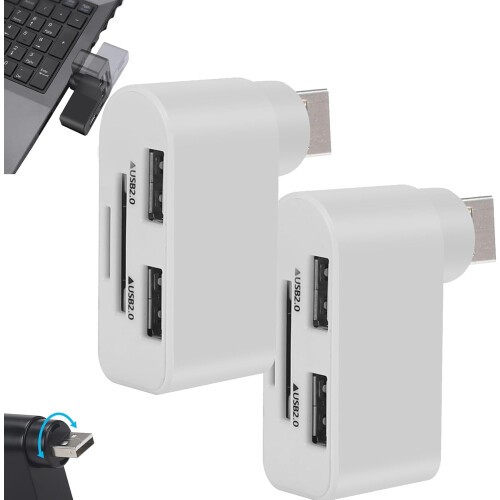 Περιστρεφόμενος διανομέας USB 2.0 4 σε 1 – 480Mbps, περιστροφή 180