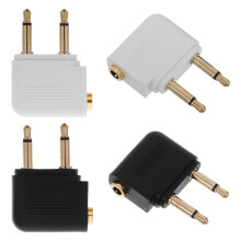 Adapter słuchawkowy do samolotu – mono na stereo, pozłacany,