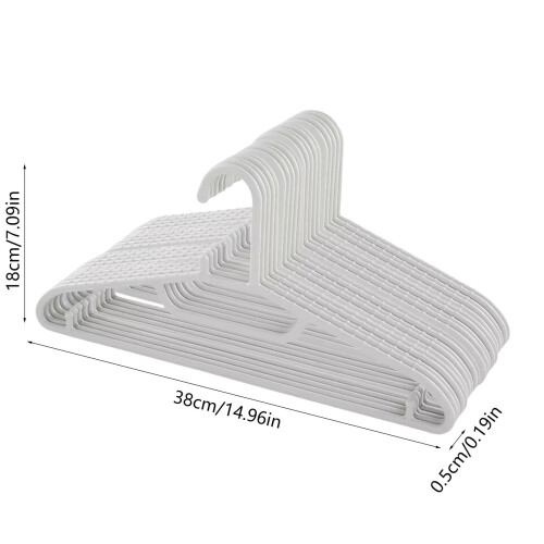 20-Pack Non-Slip Plastic Hangers with Space-Saving Design 2