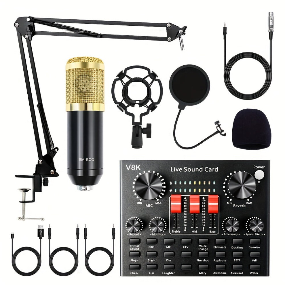 Bm800 Condenser Microphone Podcast Set With Audio Interface 9450273278292