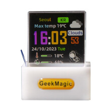 Mini ceas meteo WiFi cu afișaj – Decor de birou transparent