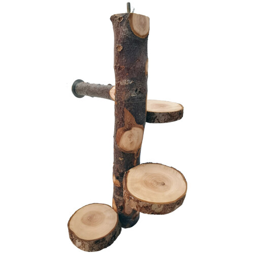 Piattaforma girevole per cincillà con 3 livelli in legno