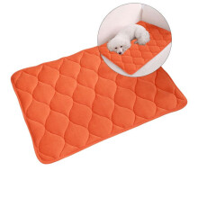 Vintermatte for kjæledyr, plysj, sklisikker hundeseng, 50x40cm, oransje