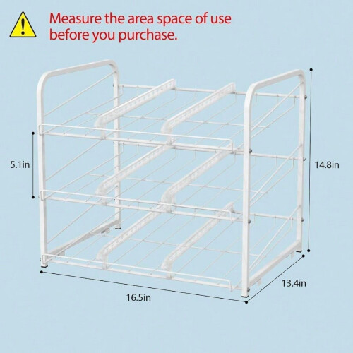 Stackable Metal Can Organizer Rack – 2 Pack, 36 Cans Each 1