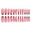 DESIGNICE Press-On Nails: Trapetsformad bloddroppsdesign, 25 1