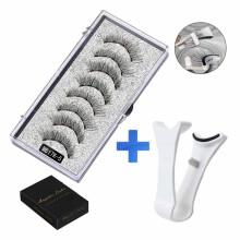 Wiederverwendbares magnetisches Wimpernset mit Pinzette