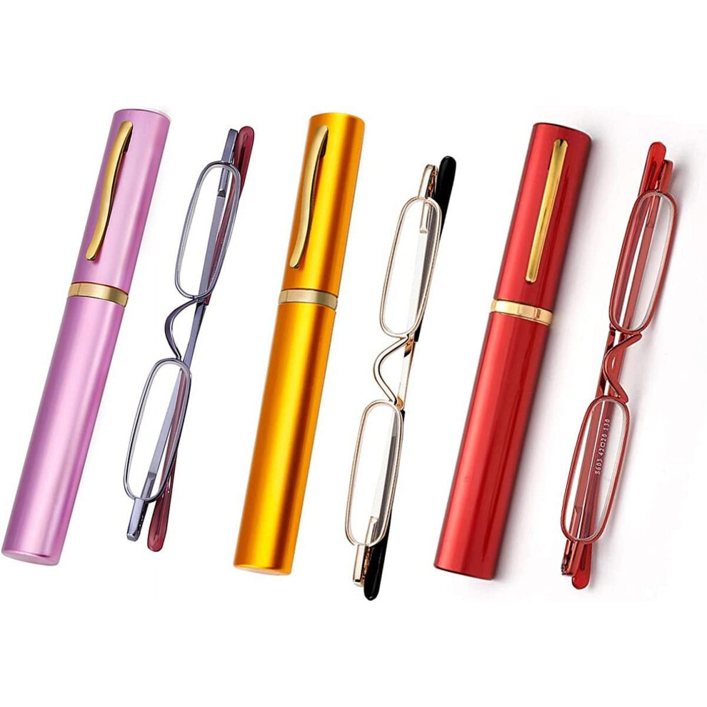 Slim Mini Metal Reading Glasses 2.0 Diopter Black