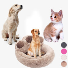Bear Paw hundesovepose – myk plysj, avtakbart trekk,