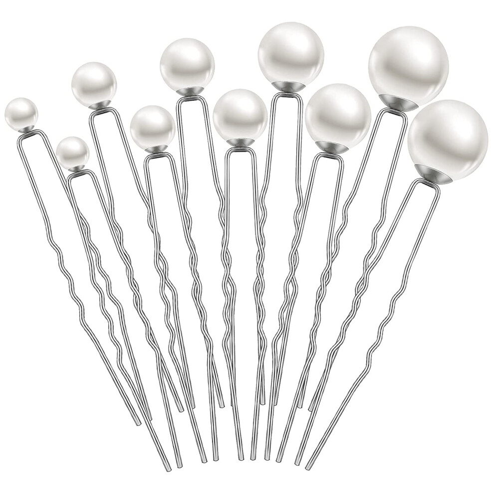 18 Pearl Hair Pins for Wedding â Pearl-Shape Bobby Pins
