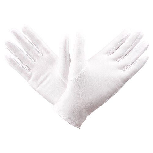 Vita elastiska spandexhandskar smyckesinspektion Medium3