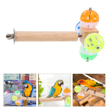 Parrot perch pole for bird cage, standing stick accessory