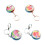 Multifunctional Keychain Pills Box with Mirror and-peony flower 2