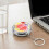 Multifunctional Keychain Pills Box with Mirror and-peony flower 7