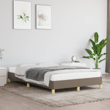 vidaXL sengestel uden madras, taupe, 120x190 cm, stof