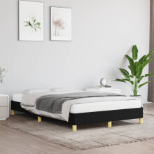 vidaXL sengestel uden madras, sort, 120x190 cm, stof
