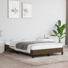 vidaXL sengestel uden madras, mørkebrun, 120x190 cm, stof