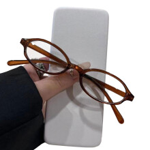 Y2K Kleine ovale Brille mit transparentem Rahmen