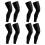 Compression Leg Sleeves for Basketball Men Black 4 Pairs 1