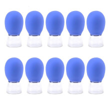 Set de ventuze din sticlă cu capace din silicon – 10 bucăți