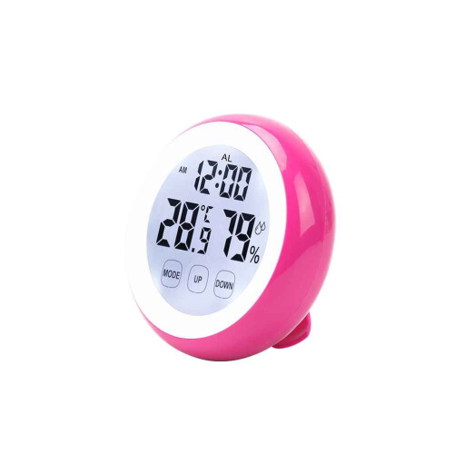 Digitalt termometer/hygrometerur med magnet
