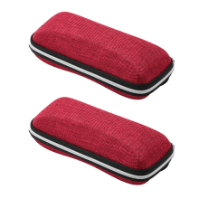 Husă ochelari, set 2 buc. – piele și material textil cu fermoar