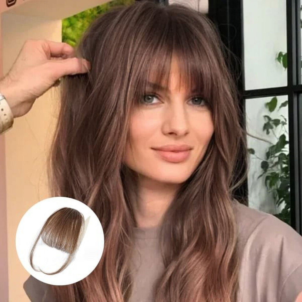Unisex Clip-In Human Hair Bangs With Sideburns