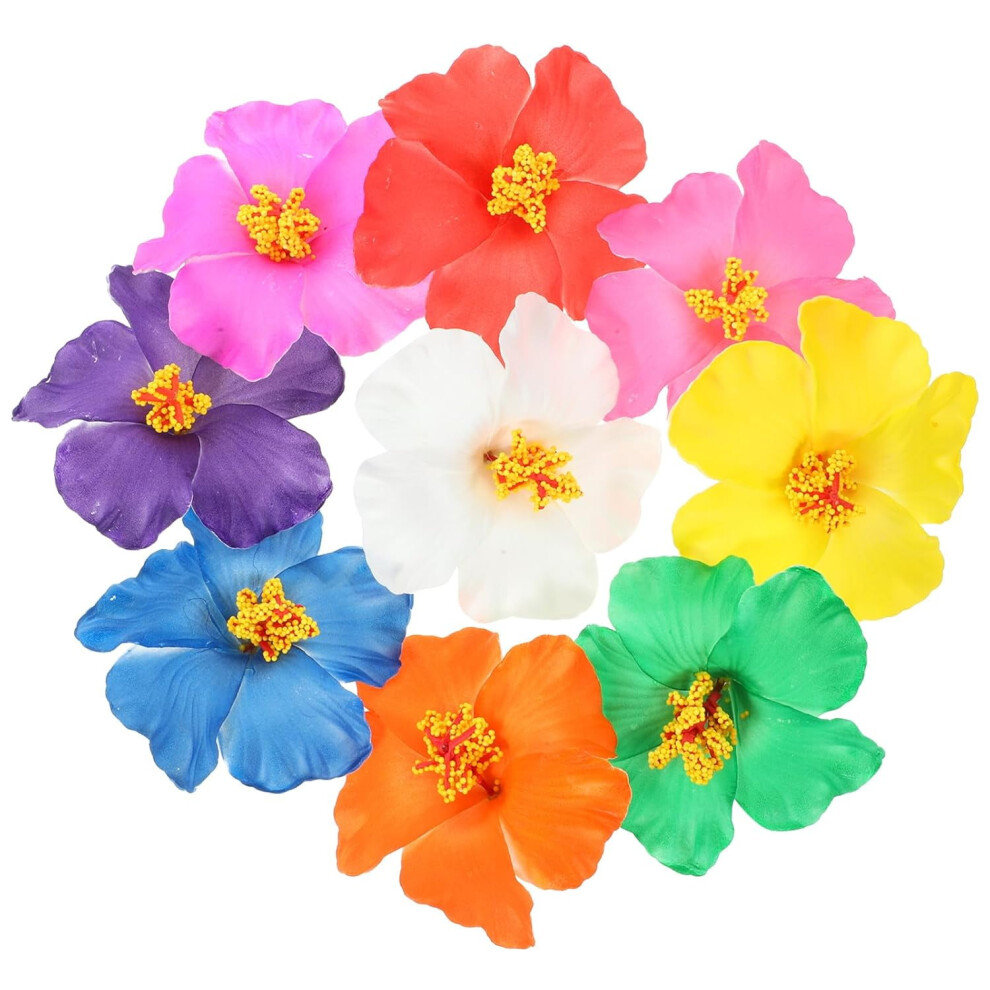 Hibiscus Hair Clips Hawaiian Flower 9PCS