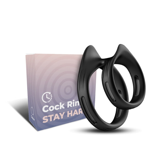 Double Ring Silicone Penis Ring for Men with Stretch Fit